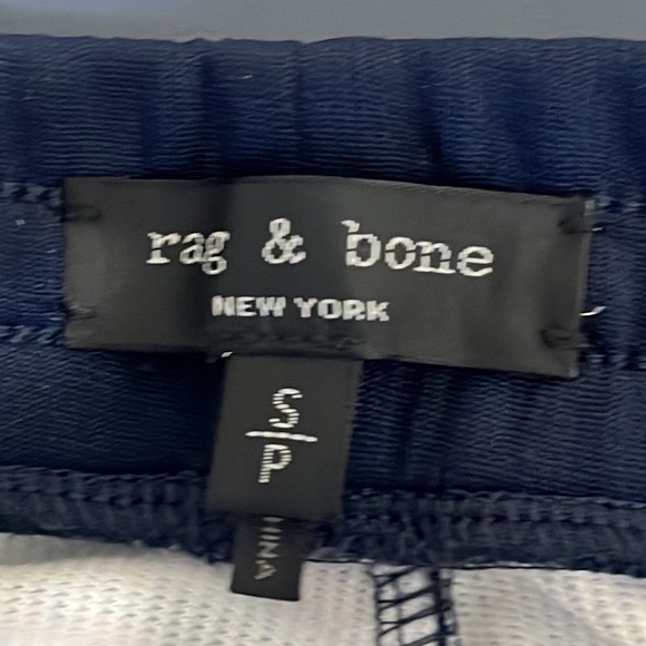 Rag & Bone Floral Printed Track Pant Women's S Navy Multi Ankle Zip Pockets - Picture 11 of 15